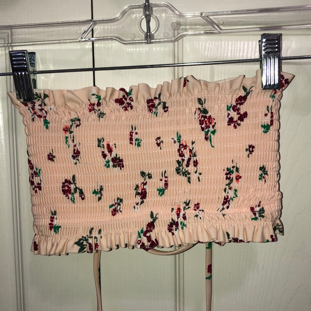 Target Pink Bandeau Bikini Top